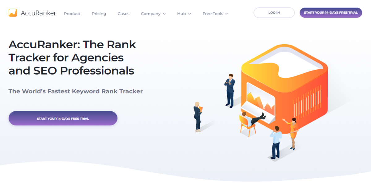 AccuRanker landing page