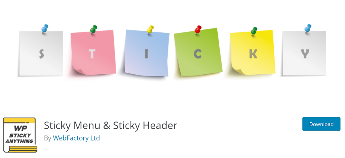 WP Sticky plugin page