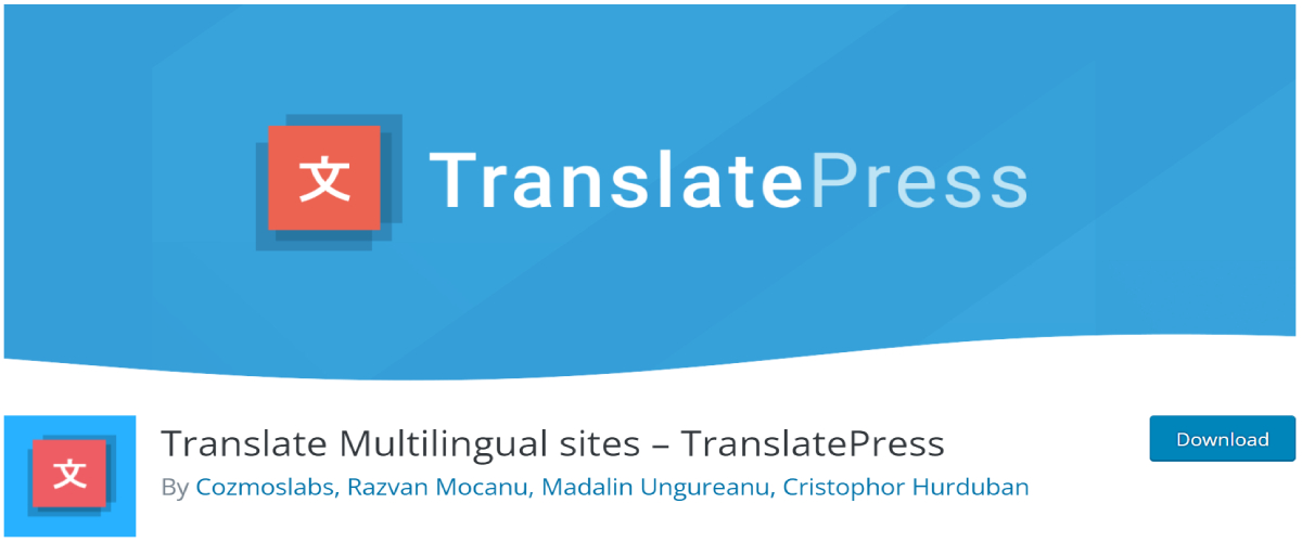 TranslatePress plugin page