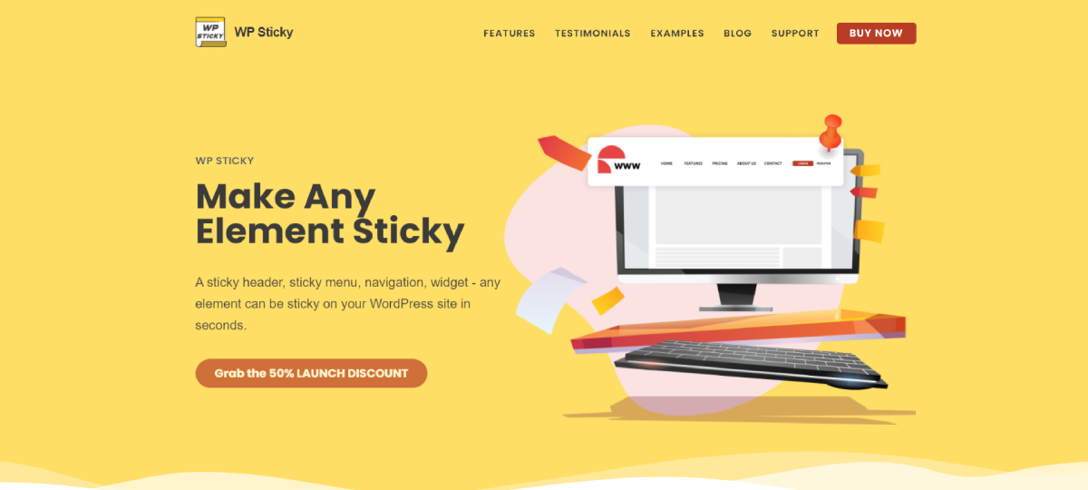 WP Sticky landing page