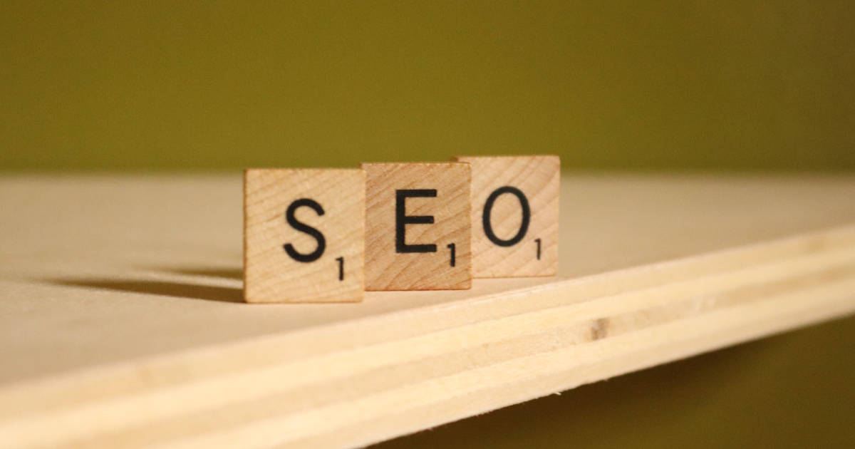 Wooden blocks forming word SEO