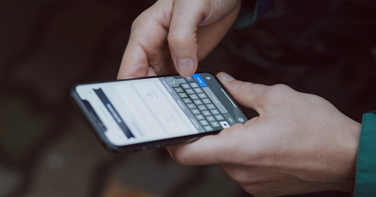 Man on smartphone