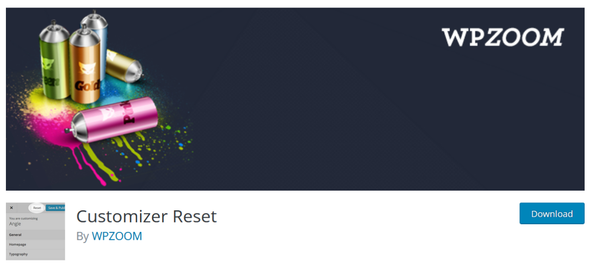 Customizer Reset plugin page