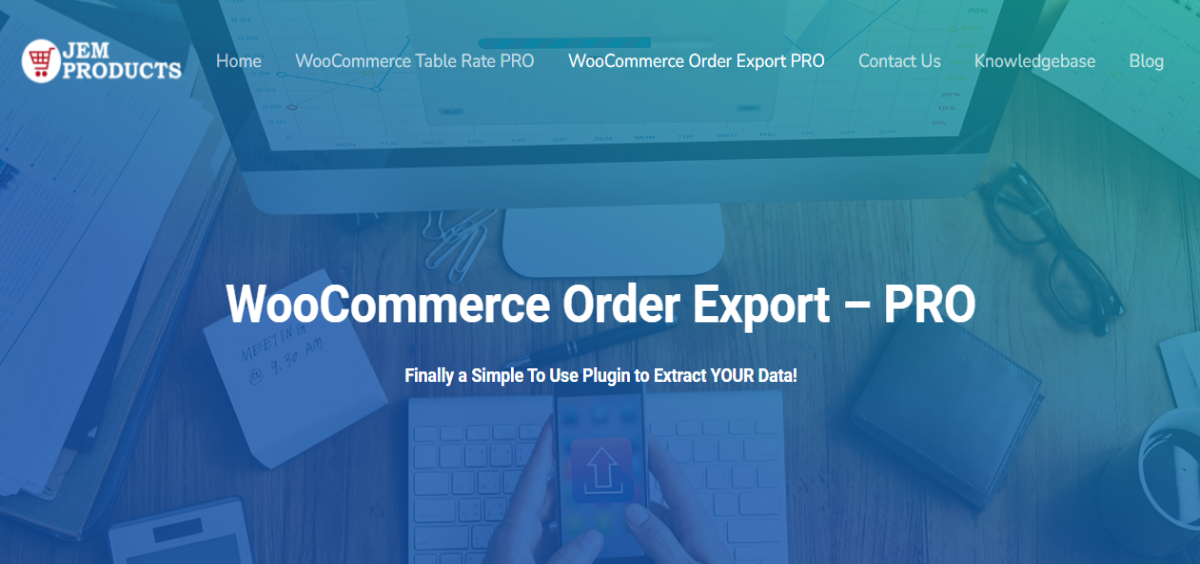 WooCommerce Order Export landing page