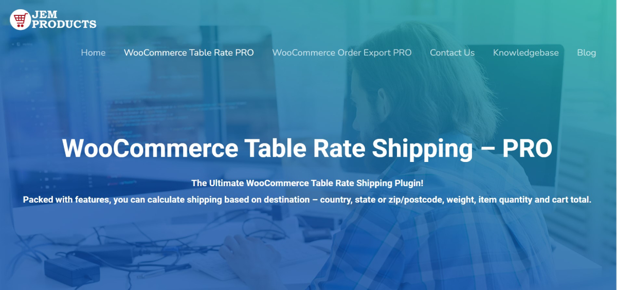 WooCommerce Table Rate Shipping landing page