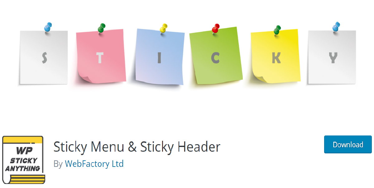 WP Sticky plugin page layout