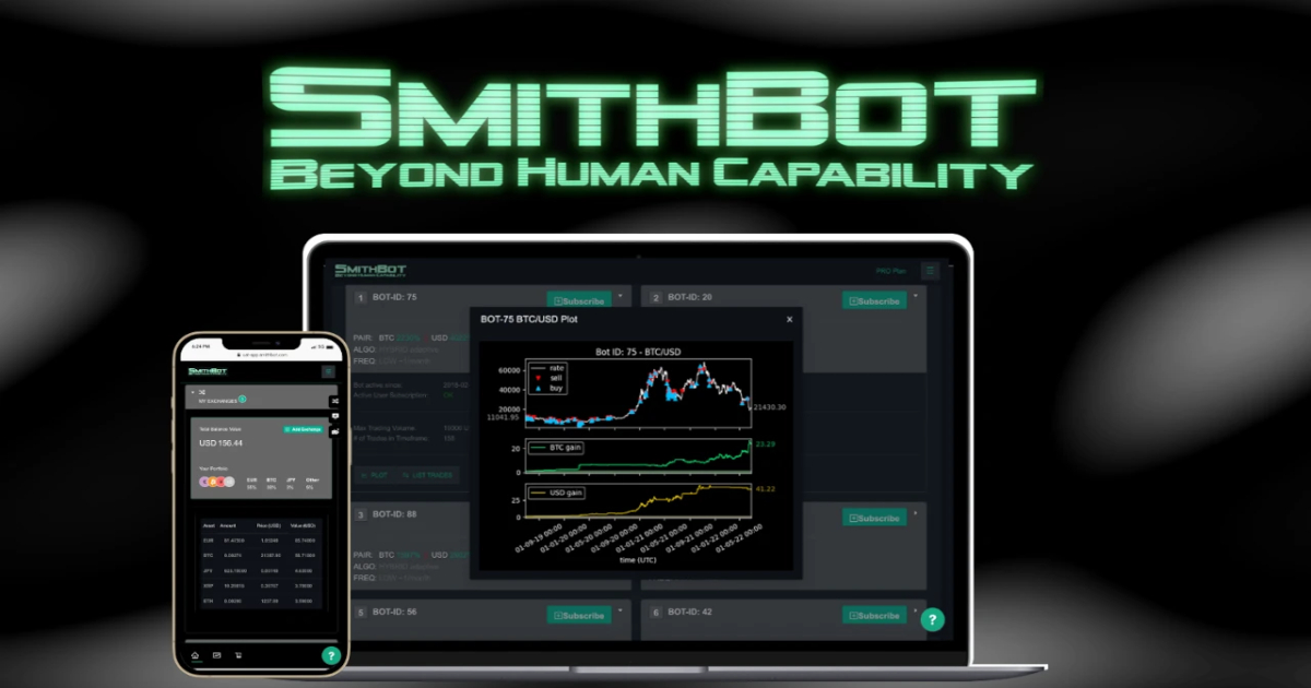 SmithBot landing page