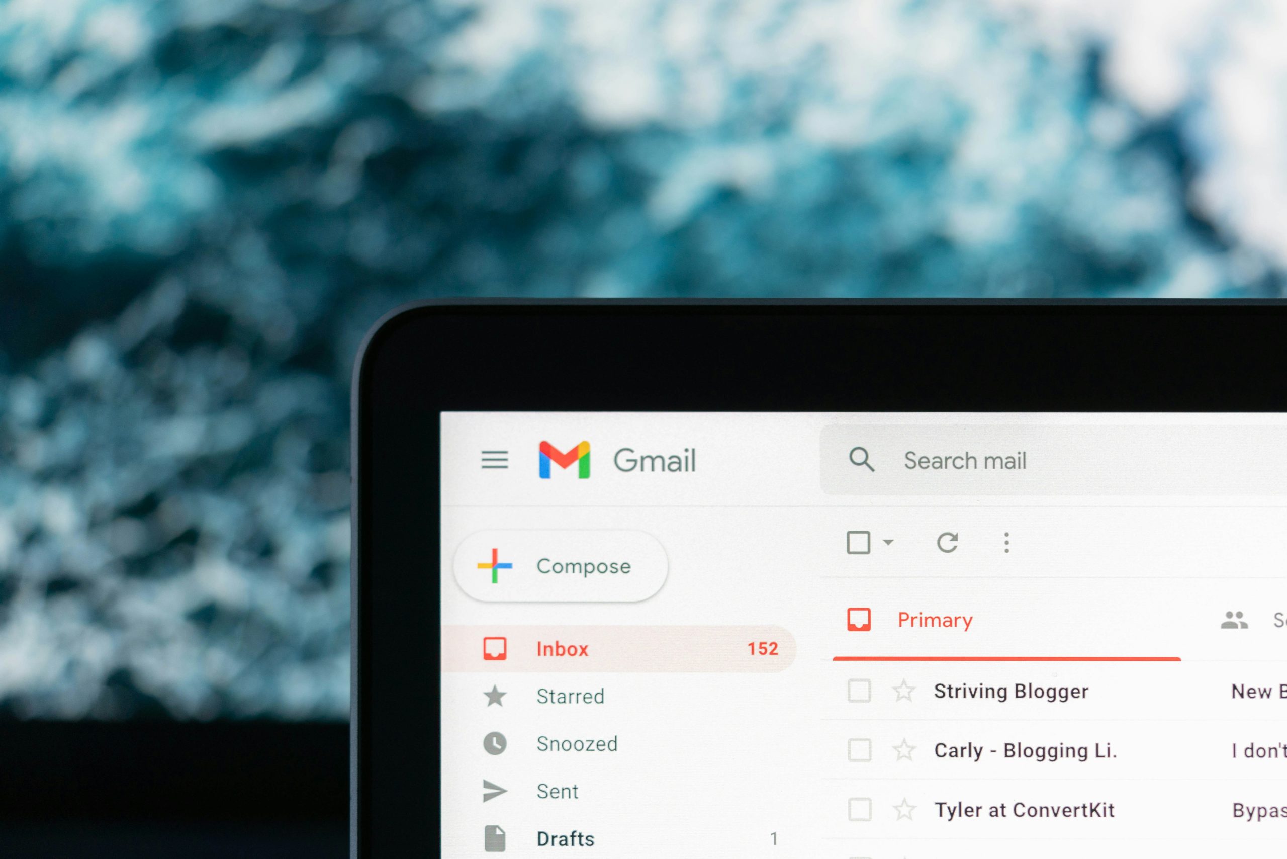 gmail closeup